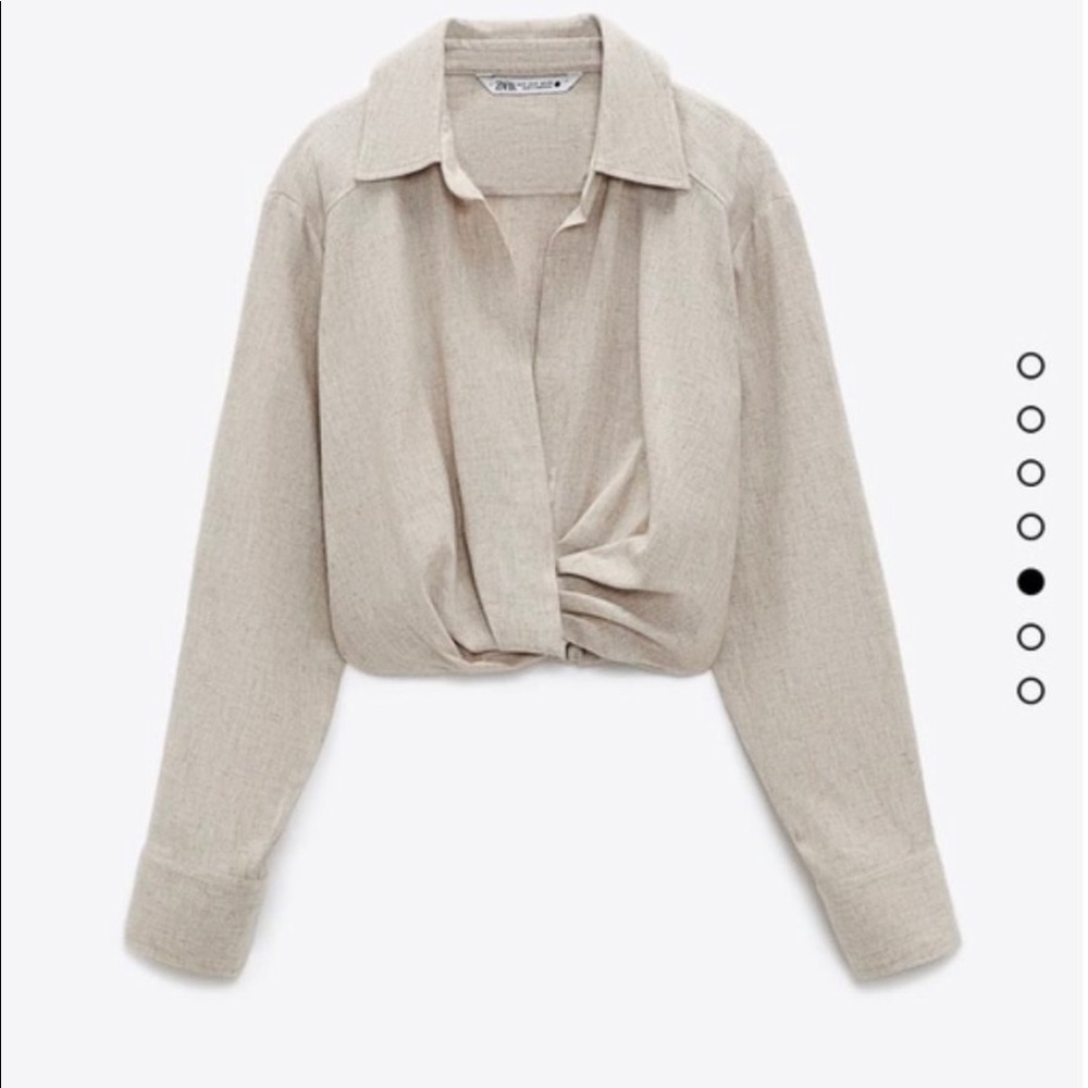 Pleated Zara line blouse